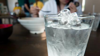 Glass ice water liquid white isolated drink fresh cool cube refreshment beverage crystal clean soda healthy nature frost bubble food frozen purity macro pure texture wet summer healthy mineral aqua