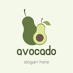 Stylized avocado logo featuring two avocados, one whole and one halved, with a leaf detail. The design includes the text 