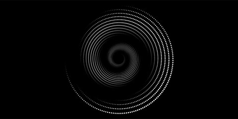 Halftone circular dotted frame set. Circle dots isolated on white background. Logo design element for medical, care, cosmetics. Round the border using halftone circle dots black and white arts