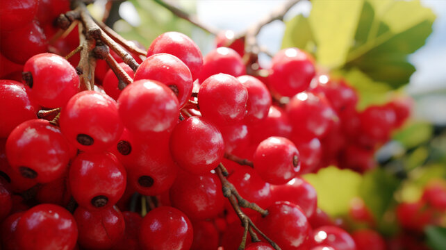 クランベリーのクローズアップ close up of cranberries