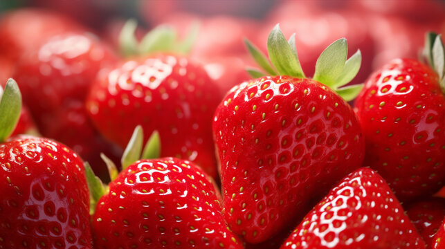 イチゴのクローズアップ Close up of strawberries
