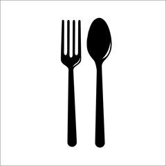fork and spoon design icon