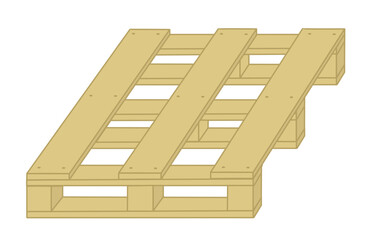 Wooden pallet - Works construction, DIY, industry, logistics, woodwork and joinery