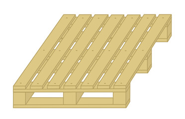 Wooden pallet - Works construction, DIY, industry, logistics, woodwork and joinery