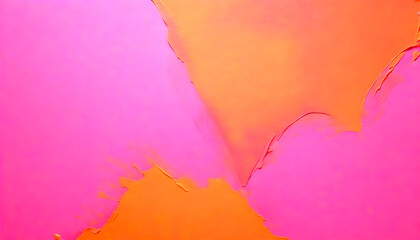 Abstract background of green and pink paint splashing on pink background. Generative AI.