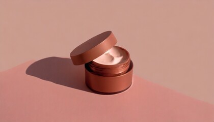 Pink Skincare Cream Bottle with White Cream