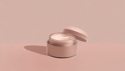 Pink Skincare Cream Bottle with White Cream