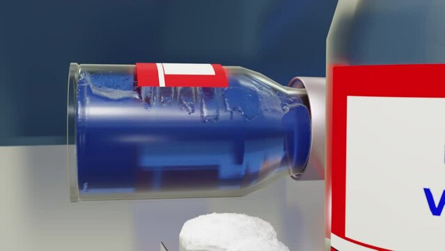 mRNA Vaccine Rolling Vial (Closeup)