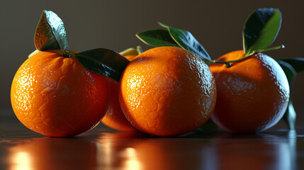 tangerines on a blue background