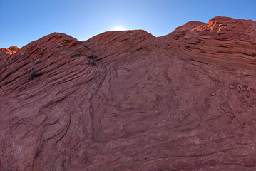 Sandstone badlands near Spur Canyon at Horseshoe Bend Arizona