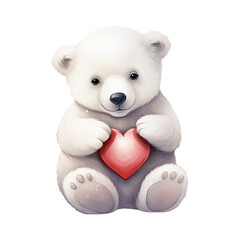 Chill in Love: Valentine Polar Bear - A Heartwarming Addition to Your Valentine's Celebration