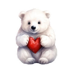 Chill in Love: Valentine Polar Bear - A Heartwarming Addition to Your Valentine's Celebration