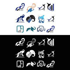 elephant real estate logo template STE