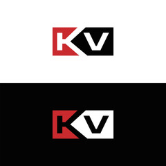 KV logo. KV set , K V design. White KV letter. KV, K V letter logo design. Initial letter KV letter logo set, linked circle uppercase monogram logo. K V letter logo vector design.	
