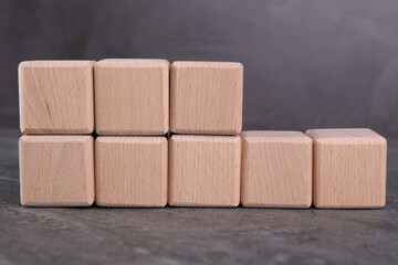 International Organization for Standardization. Cubes with abbreviation ISO 18001 on gray textured table