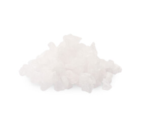 Pile of sea salt isolated on white