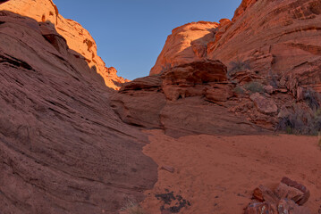Fototapeta na wymiar Narrowing of Spur Canyon at Horseshoe Bend Arizona