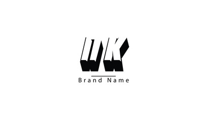 Obraz premium NK KN N K abstract vector logo monogram template