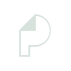 Monogram P design vector logo. Monogram initial letter mark P logo design. Monogram design vector logo. Monogram initial letter mark P logo design. Simple P monogram. Monogram P design logo