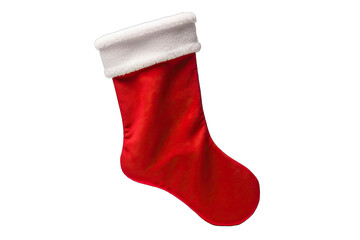 Christmas stocking isolated on transparent background
