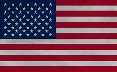 United States flag crumpled. USA grunge