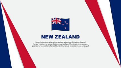 New Zealand Flag Abstract Background Design Template. New Zealand Independence Day Banner Cartoon Vector Illustration. New Zealand Flag