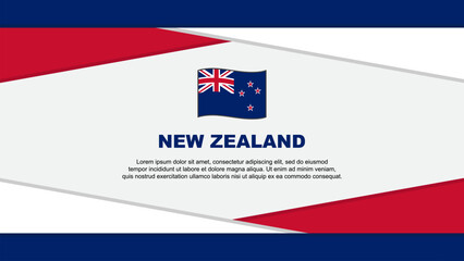 New Zealand Flag Abstract Background Design Template. New Zealand Independence Day Banner Cartoon Vector Illustration. New Zealand Vector