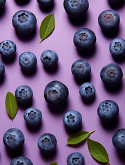 blueberries on a purple background, wallpaper
