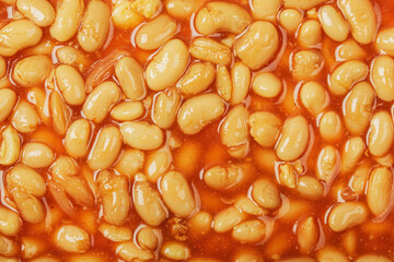 Delicious Pork and Beans an American favorite with copy space