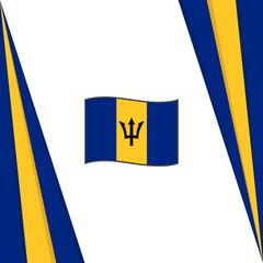 Barbados Flag Abstract Background Design Template. Barbados Independence Day Banner Social Media Post. Barbados Flag