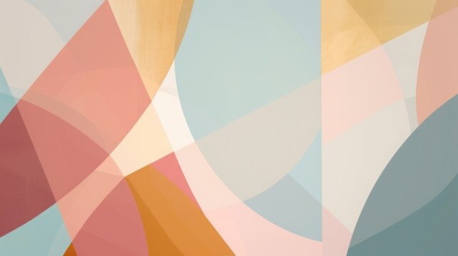 Geometric Abstract Background in Pastel Tones