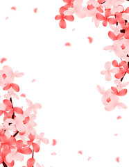 Sakura Frame Background. Cherry Blossom Border