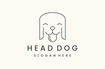 doggy head vector logo icon design template