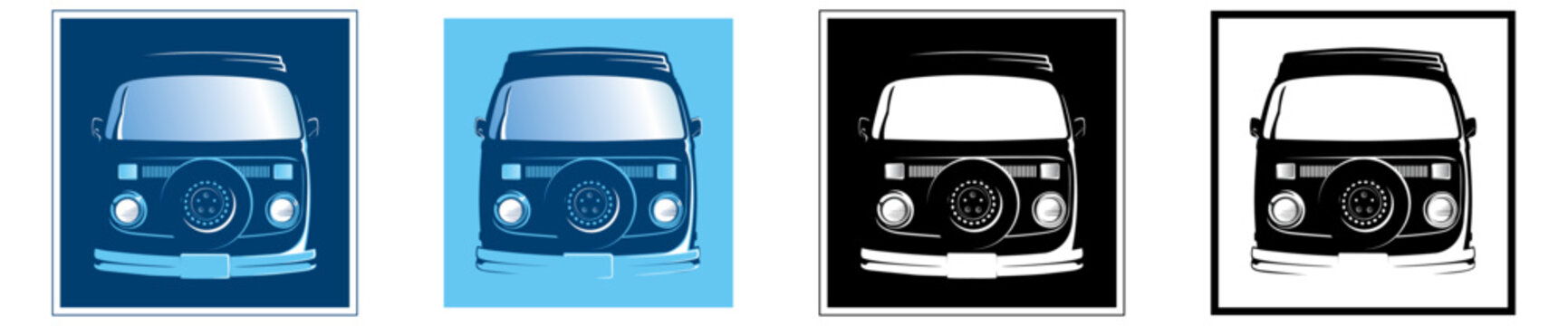 60's Style Retro Micro Bus