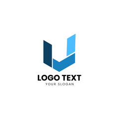 U letter logo design vector  - obrazy, fototapety, plakaty