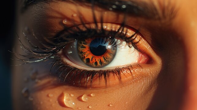 Extreme close up femele eye