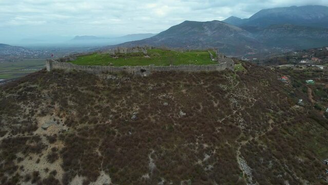 Lezha Castle: Ancient Stone Walls Stand Tall on a Hill, Witness to Illyrian Times, A Formidable Fortress in History's Battle
