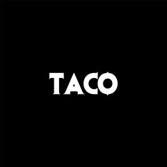 Taco letter logo initial design vector