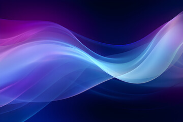 Blue purple wavy light Technology Background Design, Abstract wave moving dots flow particles.Abstract futuristic background with purple and blue glowing neon moving high speed wave line