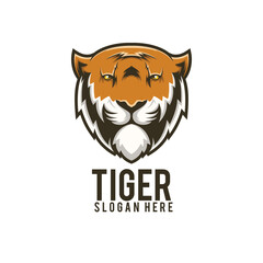 Head Tiger Mascot Logo