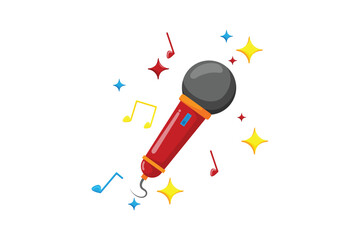 Microphone New Year Party Sticker