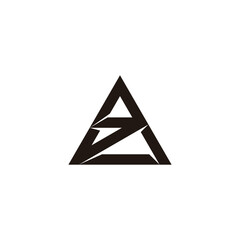 letter az triangle simple geometric logo vector - obrazy, fototapety, plakaty