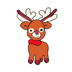 The Magic of Winter in the Image of a Deer with a Festive Scarf (1)