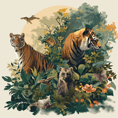 World wildlife day poster illustration design 