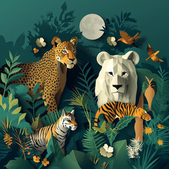 World wildlife day poster illustration design 