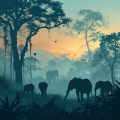 World wildlife day poster illustration design  - obrazy, fototapety, plakaty