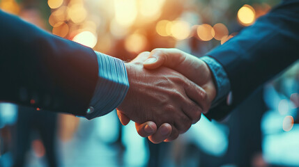 Partnership. Business people shaking hands, finishing up a meeting. Business concept