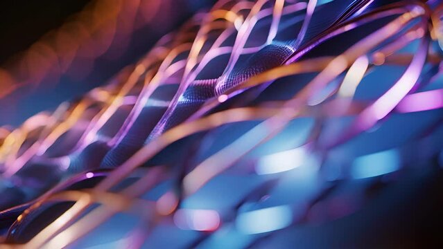 A magnified view of a ferroelectric polymer composite, emphasizing its flexibility and potential use in bendable electronics.