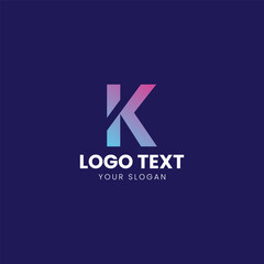 Letter K modern logo design vector 