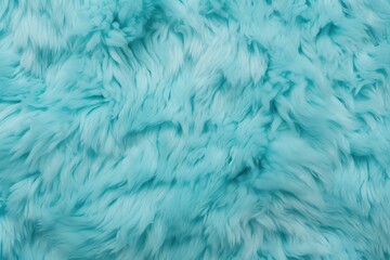 Turquoise Fluffy Fur Background: Soft and Cozy Texture